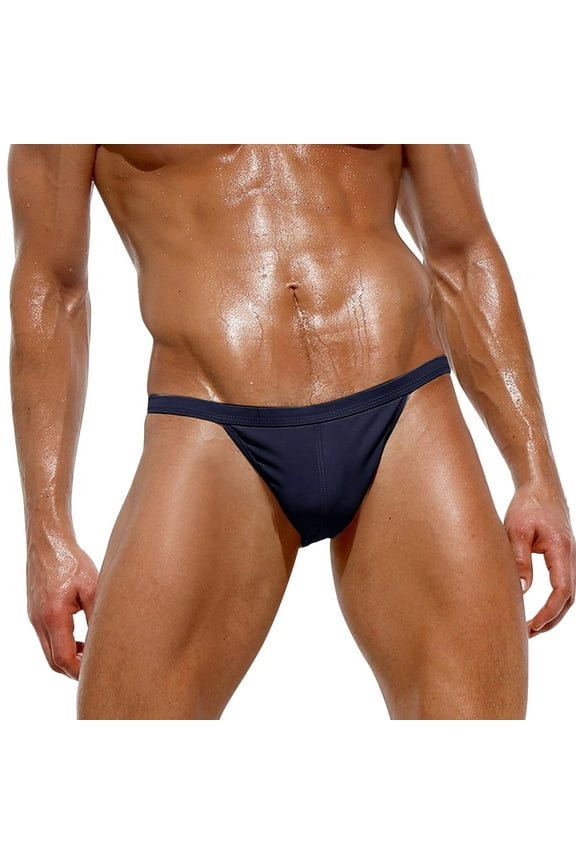 Men's Bathing Suits Mens Swim Briefs Sexy Underwear, Bikini Swimwear Pool Party, Micro Thong Swimsuit Beach|Navy,XL