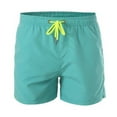 thumbnail image 1 of mgoYE Men's Swim Trunks UPF 50+ Swimming Shorts 5" 7" Inseam Bathing Suit Swim Trunks for Men Light blue-2XL, 1 of 5