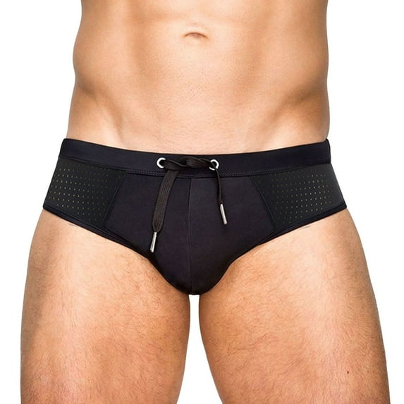 mgoYE Men's Swimwear Mens Swim Briefs Sexy Underwear, Bikini Swimwear Pool Party, Micro Thong Swimsuit Beach Swimsuit Men|Black,XL