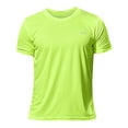 thumbnail image 1 of mgoYE Mens Cotton T Shirts Fresh Clean Threads Crew Neck T-Shirt - Soft Fitted Tee - Men’s T- Cotton Poly(Green,3XL), 1 of 6
