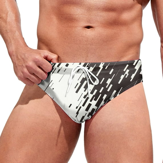 mgoYE Mens Swim Briefs Men's Sexy Low Rise Quick-Dry Swim Briefs Hot Body Bikini Swimsuit Swimwear Bathing Suit for Men|Grey,XL