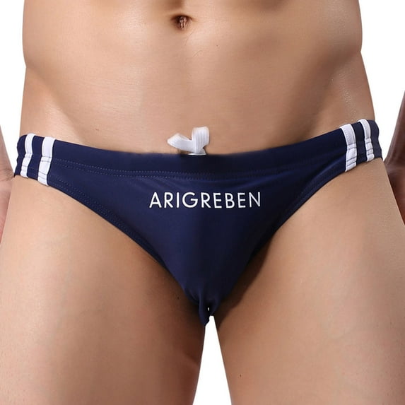 mgoYE Mens Swimming Briefs Vintage Swim Briefs Sexy Bikini Swimwear Retro Swimsuit Swim Briefs for Men Navy-L