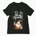 thumbnail image 1 of mgoYE Mom Christmas Family Matching Pajamas Mama Xmas Mother Short Sleeve T-Shirt(Black,3XL), 1 of 9