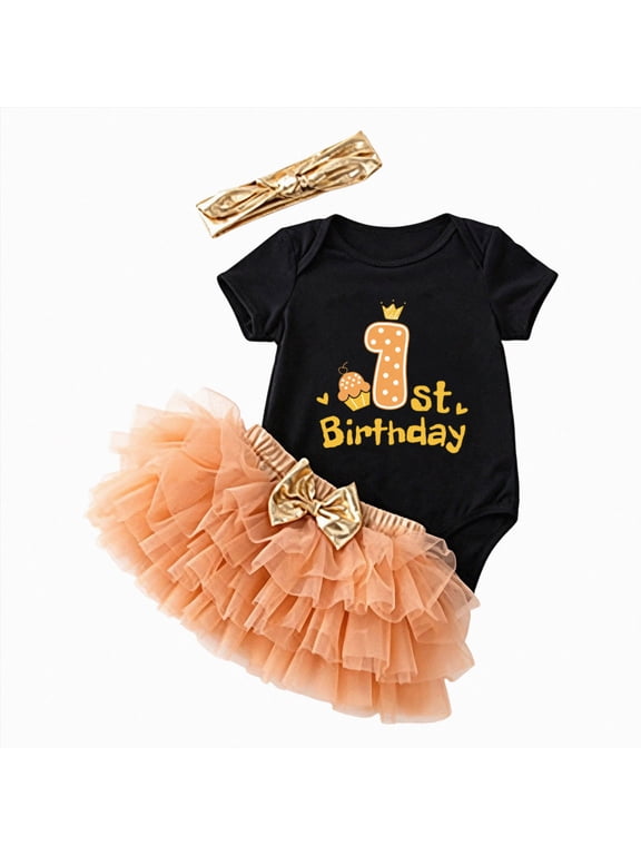 My 1St Birthday Girl Outfit Tutu for Baby Girl Happy First Birthday Outfits Baby Clothes