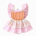 thumbnail image 1 of mgoYE My First Halloween Baby Girl Outfit Newborn Pumpkin Romper Dress Cute Baby Dresses Photography Outfits(Pink,3-6 Months), 1 of 8