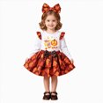 thumbnail image 1 of mgoYE My First Thanksgiving Baby Girl Outfit Newborn Turkey Romper Bow Tulle Skirt Fall Winter 2Pcs Skirts Outfits(Brown,12-18 Months), 1 of 9