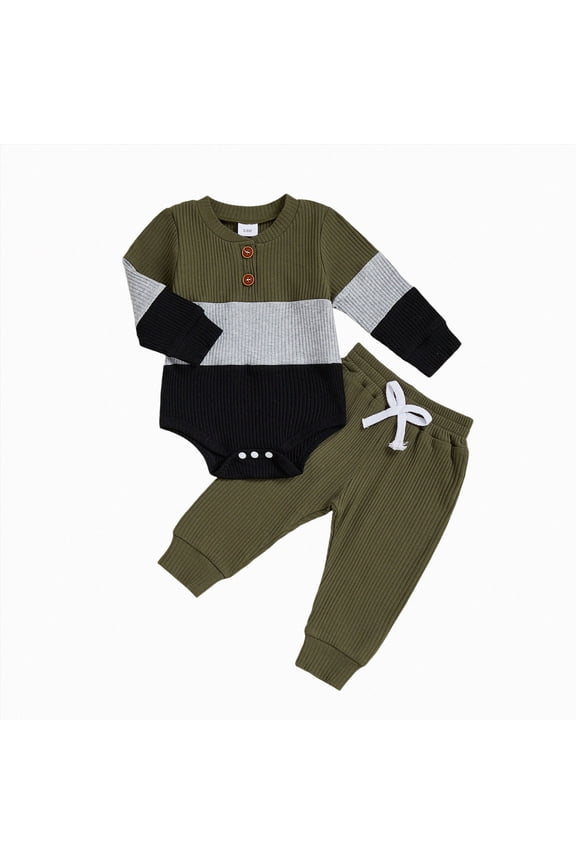 Newborn Baby Boy Clothes 3-6 Months Long Sleeve Little Bro Romper Bodysuit Pants Set Fall Winter Outfits 0 3 6 9 12 Months AG