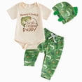 thumbnail image 1 of mgoYE Newborn Baby Boy Clothes Fishing Short Sleeve Romper Shirt Tops Pants Hat Summer Spring Outfits Set 0 3 6 9 12 Month Size 3-6 Months, 1 of 9