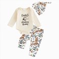 thumbnail image 1 of mgoYE Newborn Baby Boy Hunting Clothes Long Sleeve Romper Camouflage Pant Set Beanie Hat 3 Piece Outfit(Beige,6-12 Months), 1 of 9