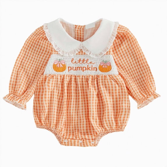 mgoYE Newborn Baby Girl Bubble Romper Long Sleeve Bodysuit Infant Fall Winter Outfit 12-18 Months