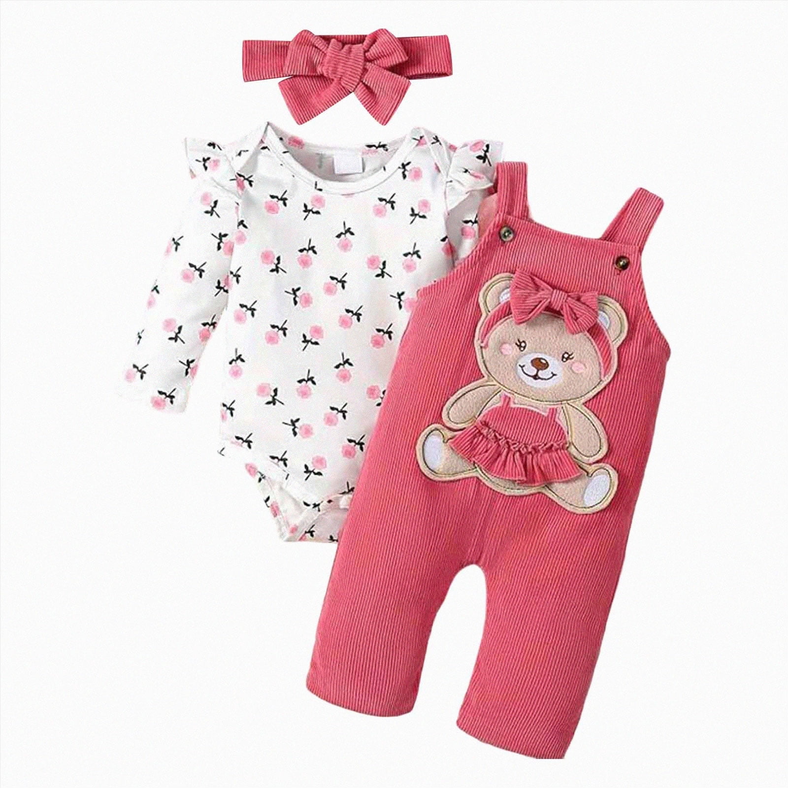Baby Fall Essentials mgoYE Newborn Baby Girl Fall Outfits 3 6 9 12 18M Long Sleeve Rompers ...