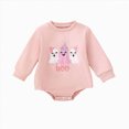 thumbnail image 1 of mgoYE Newborn Halloween Outfit Girl Boy Boo Ghost Romper Bubble Sweatshirt Bodysuit Fall Shirt Halloween Baby Clothes(Pink,0-3 Months), 1 of 9