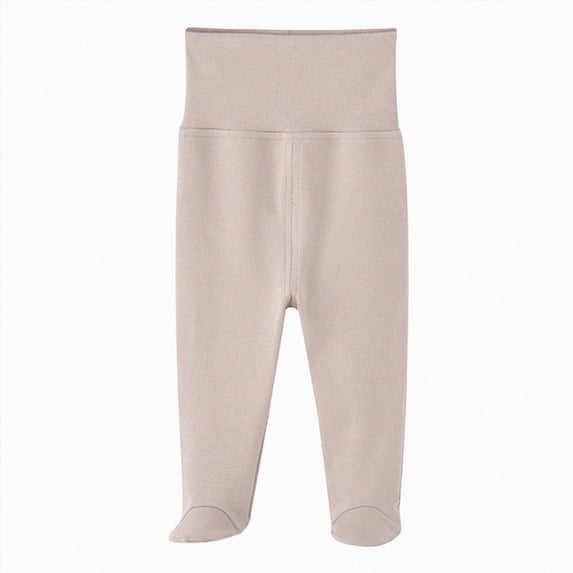 mgoYE Newborn Infant Baby Boys Girls Soft High Waist Footed Pants Casual Leggings with Feet Size 0-3 Months