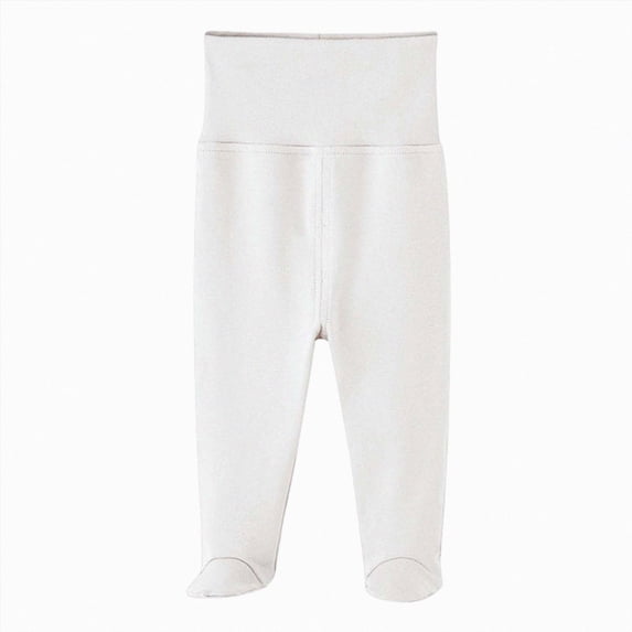 mgoYE Newborn Infant Baby Boys Girls Soft High Waist Footed Pants Casual Leggings with Feet Size 6-9Months