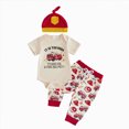 thumbnail image 1 of mgoYE Newborn Infant Baby Clothes Short Sleeve Romper + Pants + Hat 3PCS Outfits Set 9-12 Months, 1 of 7