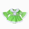 thumbnail image 1 of mgoYE Newborn Infant Baby Girl Christmas Clothes 3 6 9 12 18M Romper Dress Trim Velvet Jumpsuit Bodysuit(Green,3-6 Months), 1 of 9