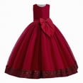 thumbnail image 1 of mgoYE Party Dress for Girls Flower Girl Dress for Wedding Tulle Floor Length Princess formal Prom Party Pageant Dance Ball Gown(Red,12-13 Years), 1 of 9