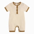 thumbnail image 1 of mgoYE Preemie Baby Boy Clothes Newborn Baby Boy Going Home Outfit Romper Jumpsuit With Beanie Hat Waffle Fall Winter Clothes Size 3-6 Months, 1 of 9