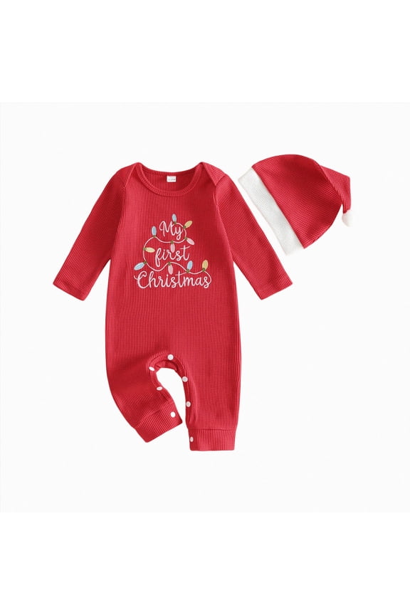 Preemie Baby Boy Clothes Newborn Baby Boy Summer Outfit Romper Letter Embroidery Short Sleeve Jumpsuit Bodysuit Cute Infant Waffle Clothes Size 0-3 Months