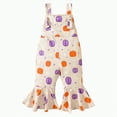 thumbnail image 1 of mgoYE Preemie Baby Girl Clothes Baby Girl Halloween Clothes Pumpkin Long Sleeve Romper Jumpsuit Striped One Piece Outfit(White,6-12 Months), 1 of 5