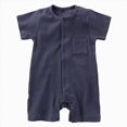 thumbnail image 1 of mgoYE Preemie Boy Clothes Baby Boy Romper Fall Winter Outfit Waffle Long Sleeve Romper Jumpsuit With Hat Infant Cute Newborn Boy Clothes Size 9-12 Months, 1 of 5