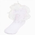 thumbnail image 1 of mgoYE Ruffle Socks for Girls Baby Girls Socks Ruffle Lace Frilly-Dress Socks for Newborn Infant Toddler(White,1-3 Years), 1 of 9