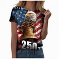 thumbnail image 1 of mgoYE Shirt for Women 250th Anniversary USA Shirt Women's 250 Years America Anniversary 250th Independence Day Vintage V-Neck T-Shirt|Coffee XL, 1 of 1