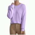 thumbnail image 1 of mgoYE Sweaters for Women Long Sleeve Lightweight Crewneck Soft Basic Knit Loose Fit Pullover Top Fall Trendy Outfits(Light Purple,M), 1 of 4