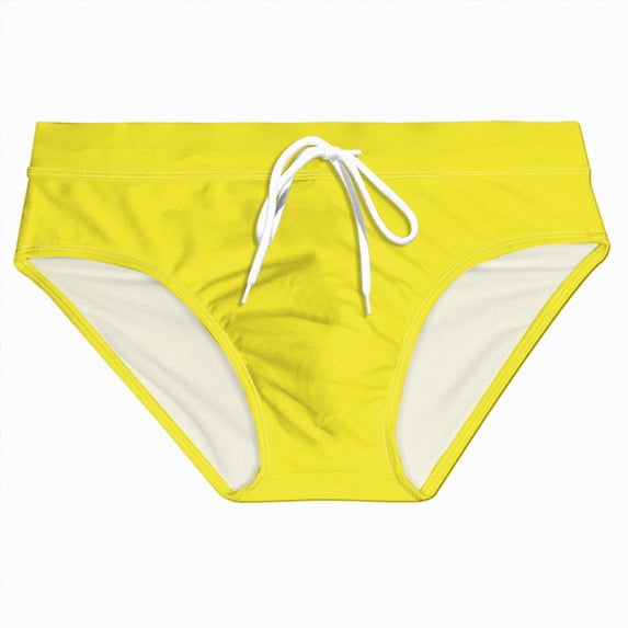 mgoYE Swimsuit Men 2XL Men's Swimwear Sexy Swim Briefs Bikini Board Surf Shorts Boxer Swimsuits Yellow