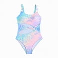 thumbnail image 1 of mgoYE Swimsuit for Girls Size 14 Little Girls One Piece Swimsuits Quick Dry Beach Swimwear Bathing Suit for Beach 10-17 Years(Sky Blue,9-10 Years), 1 of 9