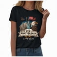 thumbnail image 1 of mgoYE T-Shirt for Women Graphic Womens 250th Anniversary Patriotic July 4th T-Shirt – USA 1776-2026 O-Neck T-Shirt(Black,S), 1 of 8