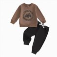 thumbnail image 1 of mgoYE Toddler Baby Boy Clothes A Little Dirt Never Hurt Letter Long Sleeve Sweatshirt Pullover Top Jogger Pants Fall Winter Outfits Size 3-4 Years, 1 of 4