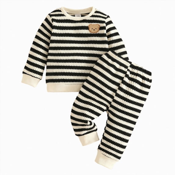 mgoYE Toddler Baby Boy Clothes Infant Fall Winter Outfit Long Sleeve Pant Top Set 2Pcs Sweatshirt