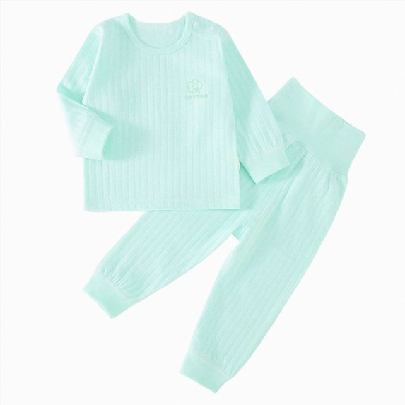 mgoYE Toddler Baby Boys Girls Clothes 3 6 12 18 24m 3t 4t Long Sleeve Ribbed Top and Pants Set 2 Piece Solid Color Fall Winter Outfits Size 9-12 Months
