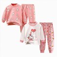 thumbnail image 1 of mgoYE Toddler Baby Girl Clothes Fall Toddler Tshirts and Pants Set 4Pcs Fall Winter 3 6 12 18 Months 1T 2T 3T 4T 5T Girls Outfits Size 6-12 Months, 1 of 6