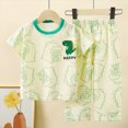 thumbnail image 1 of mgoYE Toddler Baby Girl Fall Clothes 1T 2T 3T 4T 5T Toddler Baby Kids Winter Boys Girls Solid Color Print Long Sleeved Home Wear Clothes Suit(Light Green,6-12 Months), 1 of 4
