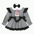 thumbnail image 1 of mgoYE Toddler Baby Girl Halloween Outfit 6Months Pumpkin Bat Dress Long Sleeve Orange Tulle Tutu Skirt Cute Fall Halloween Clothes(Black,12-18 Months), 1 of 7