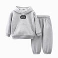 thumbnail image 1 of mgoYE Toddler Baby Girls Boys 2 Pcs Tracksuit Athletic Sweatsuits Sets Hooded Sweatshirt and Jogger Sweatpants Clothing Sets for Kids Size 4-5 Years, 1 of 4
