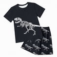 thumbnail image 1 of mgoYE Toddler Boy Clothes 2T Toddler Boys Summer Clothes Kids Dinosaur Outfit Short Sleeve T Shirt Shorts Sets 6 12 18 24 Months 2T 3T 4T|Black,11-12 Years, 1 of 6