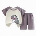 thumbnail image 1 of mgoYE Toddler Boy Clothes 3t House Cartoon Outfit Set T-Shirt and Short for Little Kids|Grey 2-3 Years, 1 of 4