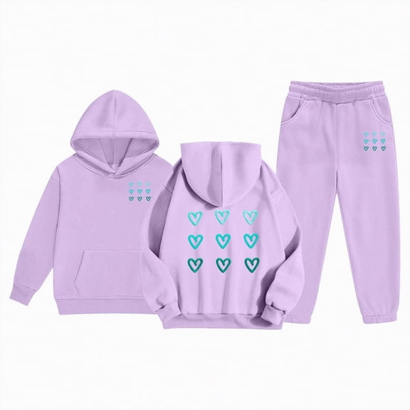 mgoYE Toddler Boy Clothes 4t Boys 2 Piece Outfit Set 3-14 Years for Casual Home School Travel Unisex Fall Outfit(Purple,4-5 Years)