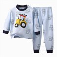 thumbnail image 1 of mgoYE Toddler Boy Girl Fall Clothes Contrast Color Long Sleeve Sweatshirt Tops and Pants Set 2Pcs Winter Outfits 12-24 Months, 1 of 4