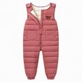 thumbnail image 1 of mgoYE Toddler Boy Girls Snow Pants Baby Winter Coat Puffer Windproof Winter Warm Snow Ski Bib Overalls Snowsuit(Watermelon Red,2-3 Years), 1 of 6