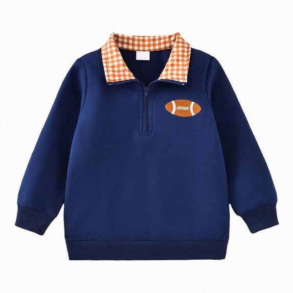 mgoYE Toddler Boy Quarter Zip Collared Pullover Long Sleeve Fall Winter Baby Boy Clothes Outfit