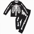 thumbnail image 1 of mgoYE Toddler Boys Skeleton Pajamas Sets Kids Sleepwear Boys Halloween 2 Pcs PJS, 1 of 8