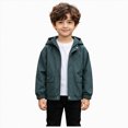 thumbnail image 1 of mgoYE Toddler Boys Windbreaker Casual Outerwear Kids Lightweight Zip Hooded Jacket Baby Cute Coat(AG,110), 1 of 7