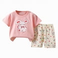 thumbnail image 1 of mgoYE Toddler Clothes Toddler Boys Summer Clothes Cotton Short Sleeve Dinosaur T-Shirt + Shorts Set 2Pcs|Watermelon Red 2-3 Years, 1 of 4