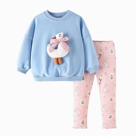 mgoYE Toddler Girl Clothes Fall/Winter Sweatsuit Cute Sweatshirts Pants Girl Clothing Sets