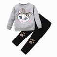 thumbnail image 1 of mgoYE Toddler Girl Fall Clothes 12 24 Months 2T 3T 4T 5T 6T Long Pant Outfit Kids Baby Girl Toddler Fall Winter(Grey,2-3 Years), 1 of 9