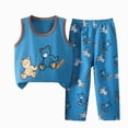 thumbnail image 1 of mgoYE Toddler Girl Fall Clothes 3 6 12 18 Months 2T 3T 4T 5T Fall Winter Outfits Boys Contrast Color Long Sleeve Sweatshirt + Pants Sets(Blue,5-6 Years), 1 of 3